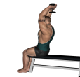 Triceps Extension - Seated One Dumbbell Narrow